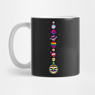 Solar System in LGBT colors Mug